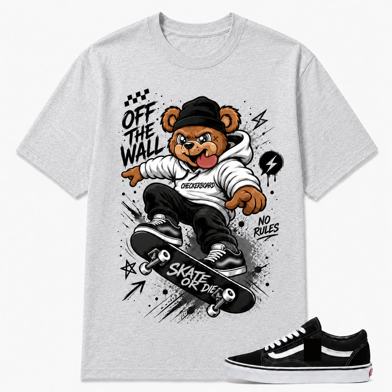 OFF THE WALL Shirt To Match Black Old Skool, Old Skool Matching Shirt