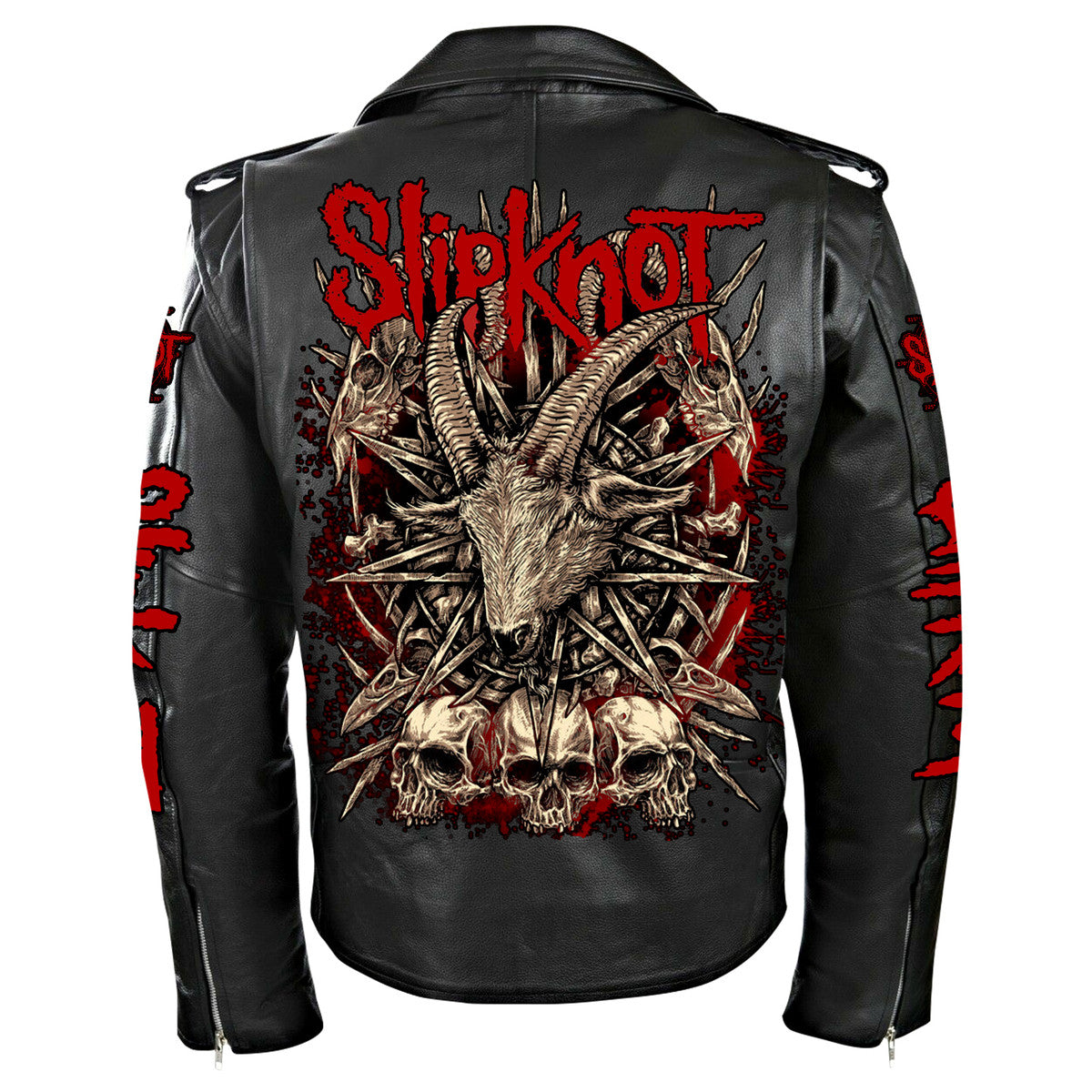SK Q2 Zipper Vintage Leather Jacket Q101102