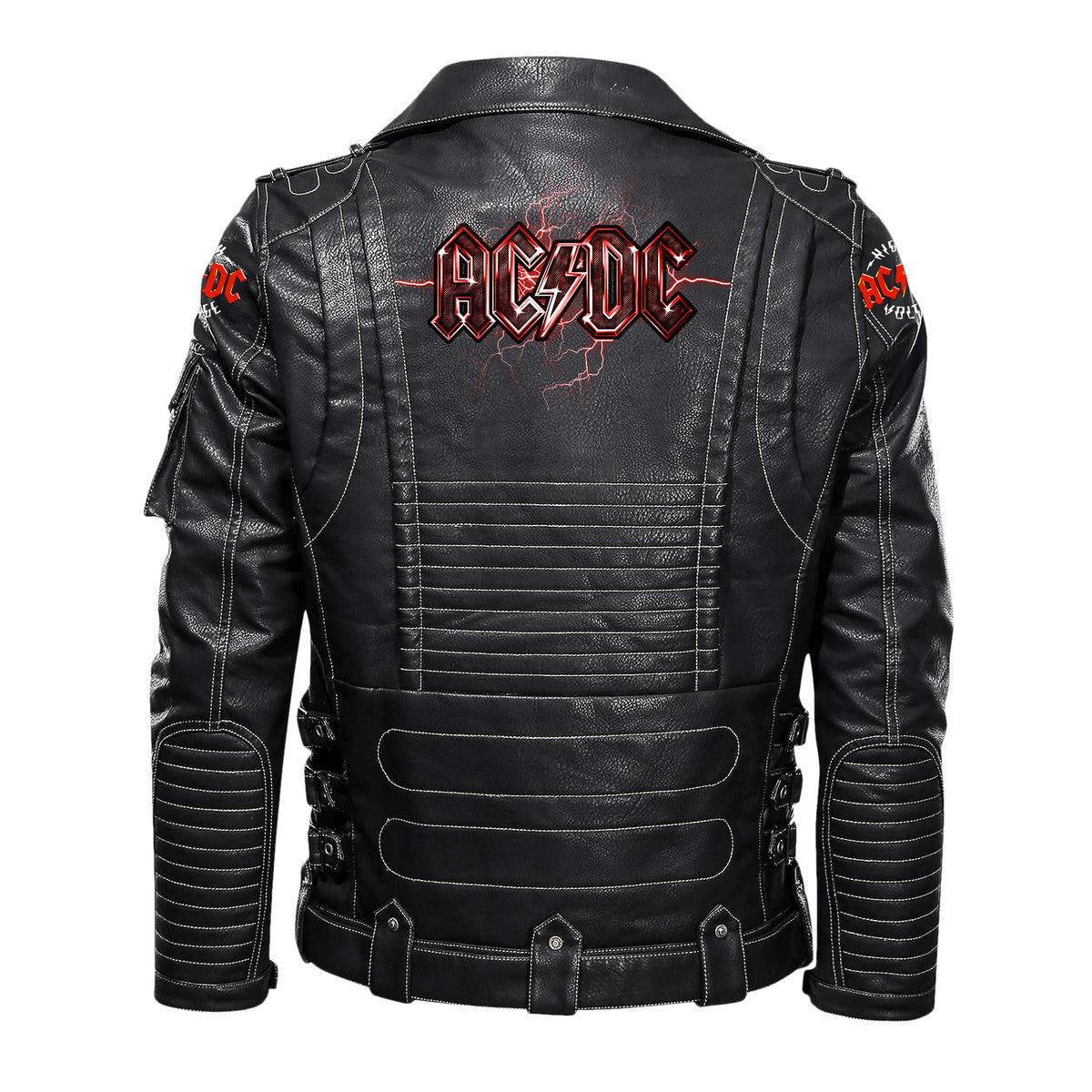 Ac Q2 Belt Solid Zipper Street Leather Jacket Q211106