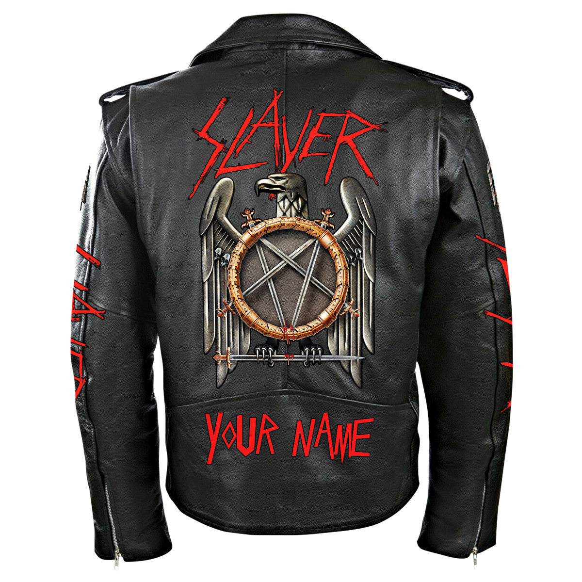 Personalized Sl Q2 Zipper Vintage Leather Jacket Q221111