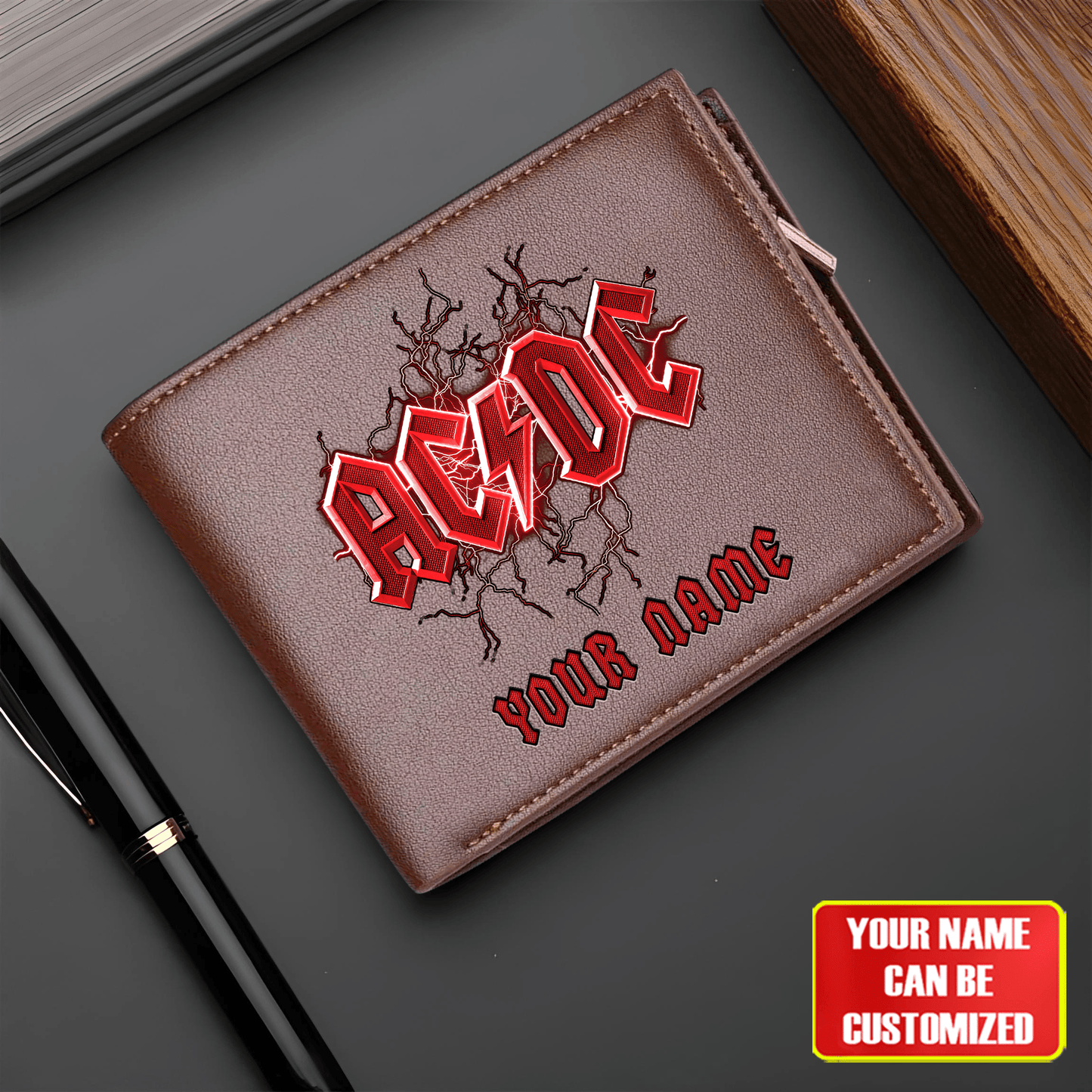 Personalized AC Q2 Leather Wallet Q090301