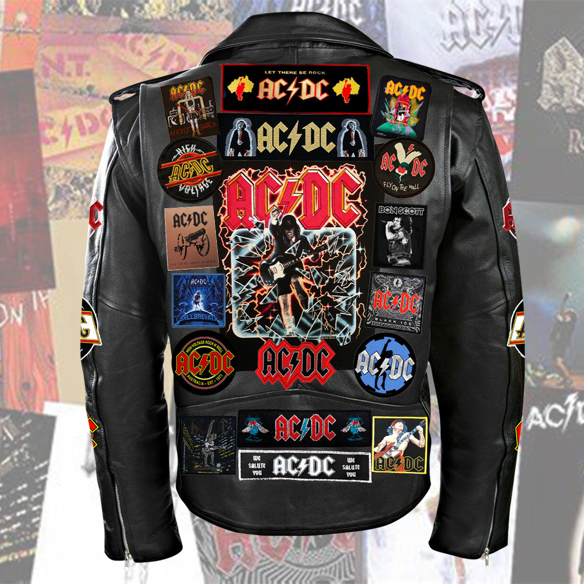 AC Q5 Zipper Vintage Leather Jacket Q140304