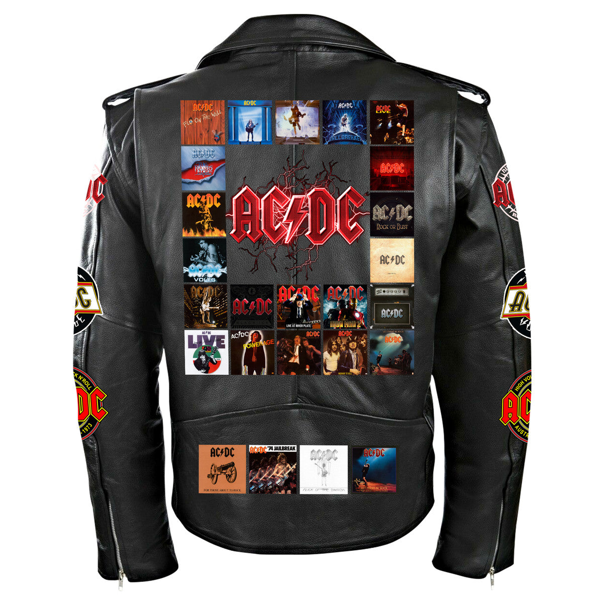 AC Q2 Zipper Vintage Leather Jacket Q050203