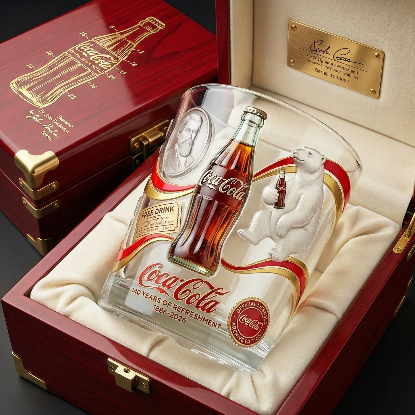 Cola 140TH Anniversary Glass V3 , Cola Glass