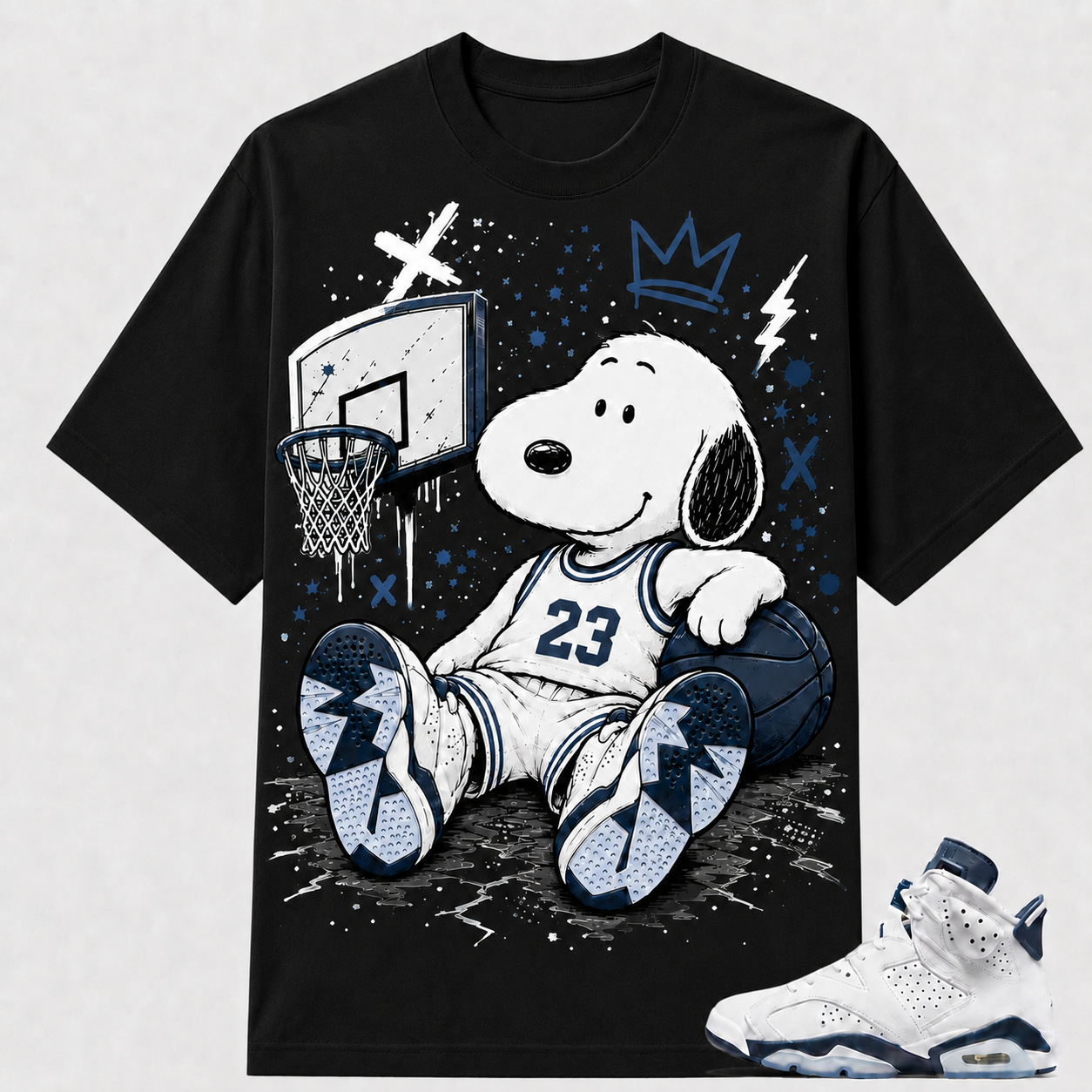 SNOOP X BASKETBALL Shirt To Match AJ 6 Retro ‘Midnight Navy’, AJ 6 Matching Shirt