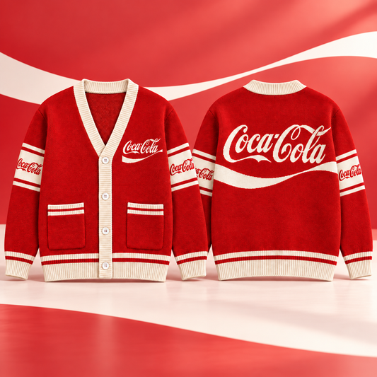 Cola Classic Cardigan – Cozy Vintage Cola Sweater