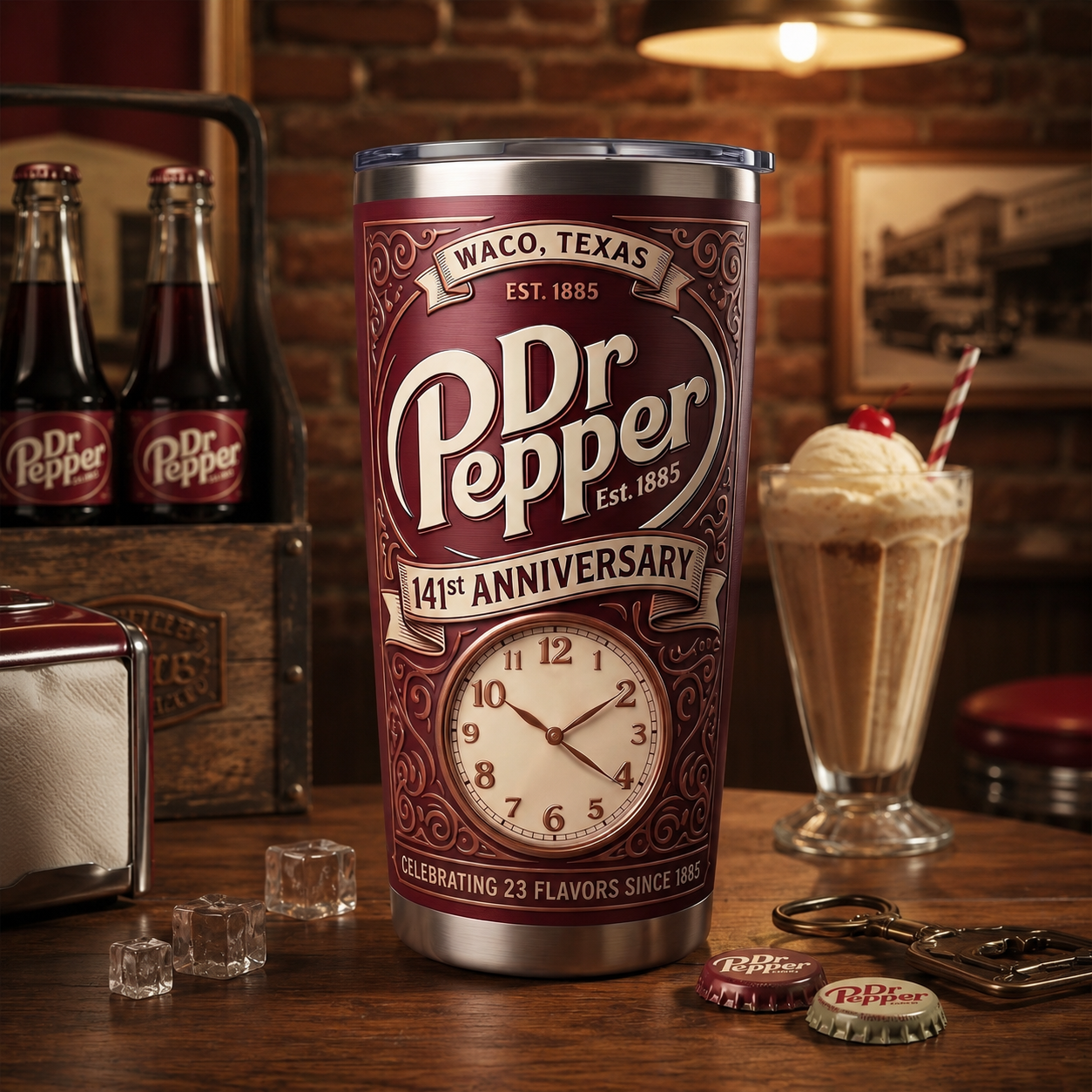 Dr Pepper 141st Anniversary Tumbler , Dr Pepper 20oz 30oz Cup
