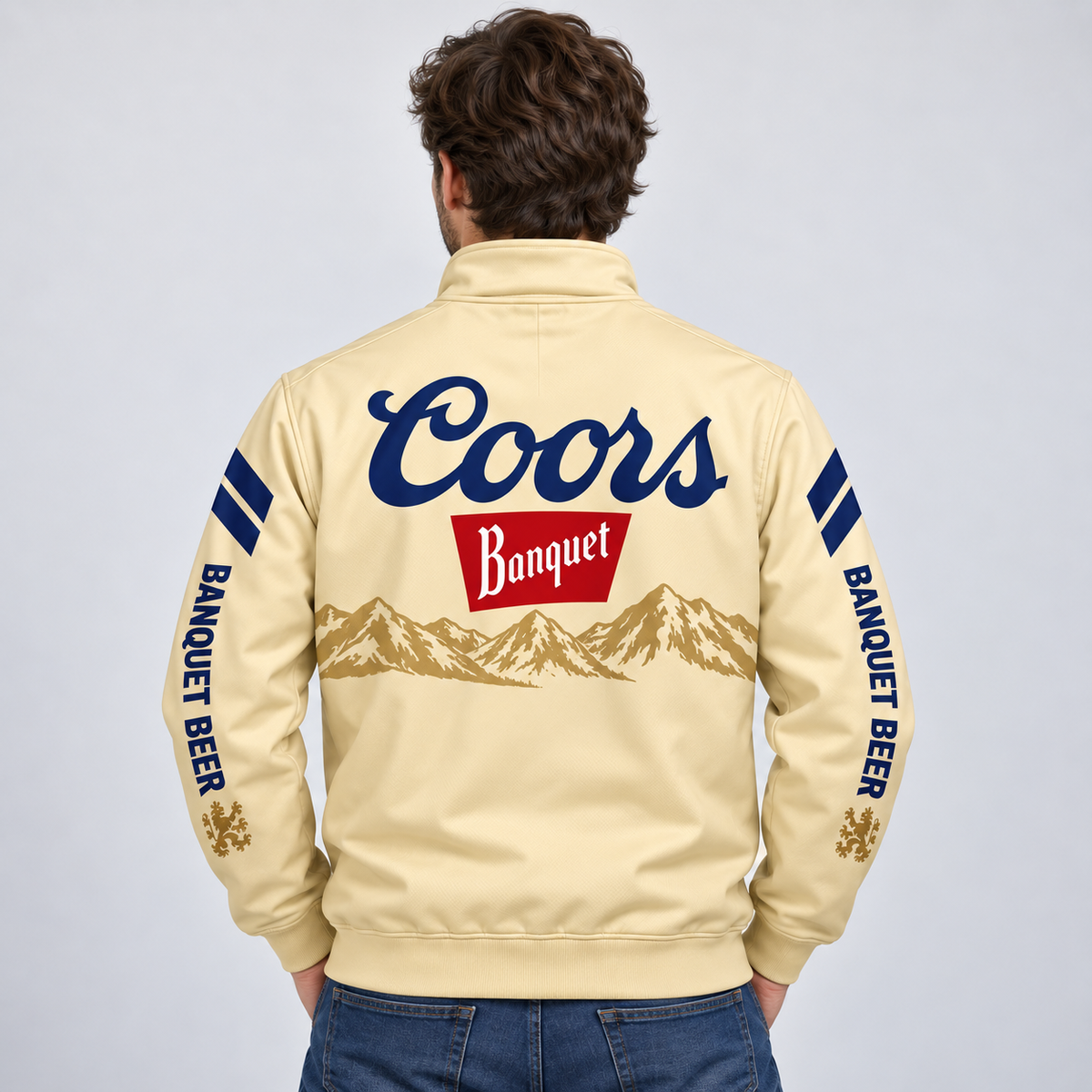 Coors Banqut Since 1873 Zipper Stand Collar Jacket