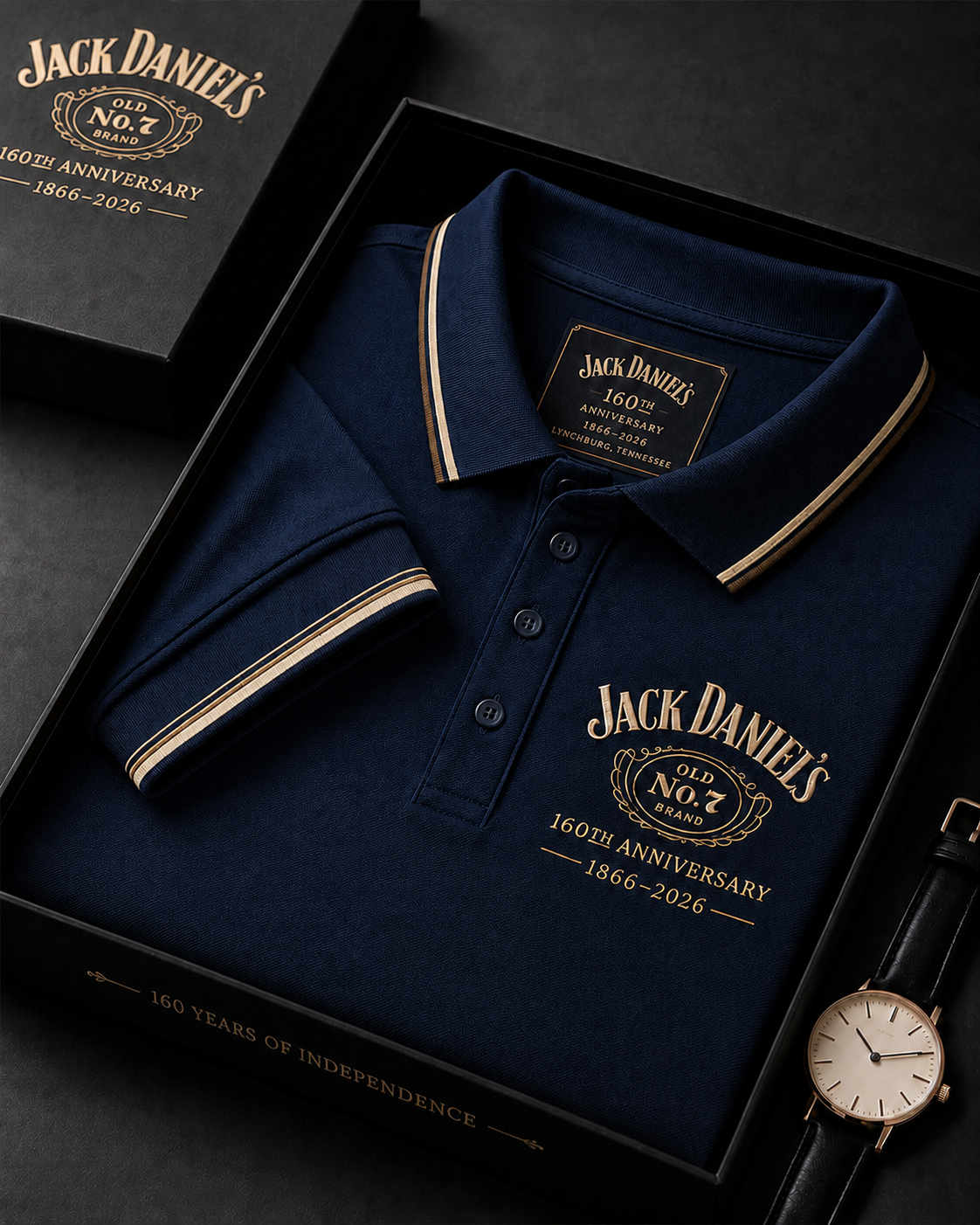 Jack Dani 160th Anniversary Polo V5, Jack Dani Shirt , Jack Dani 2026 Shirt