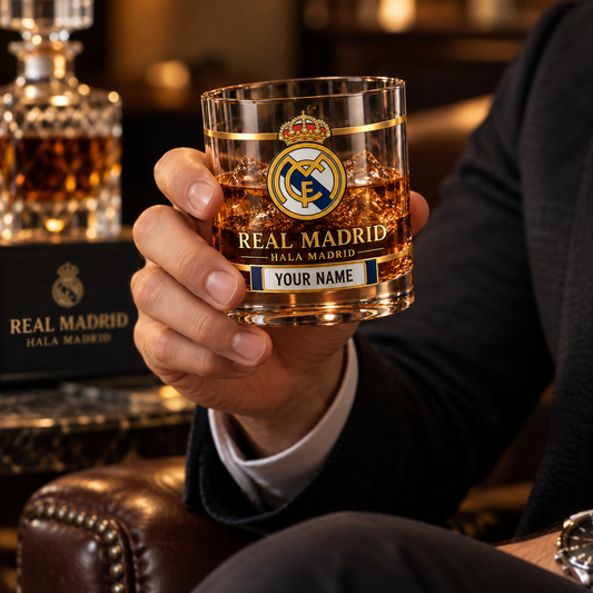 Real Hala Madrid Glass , Personalized Real Glass V2