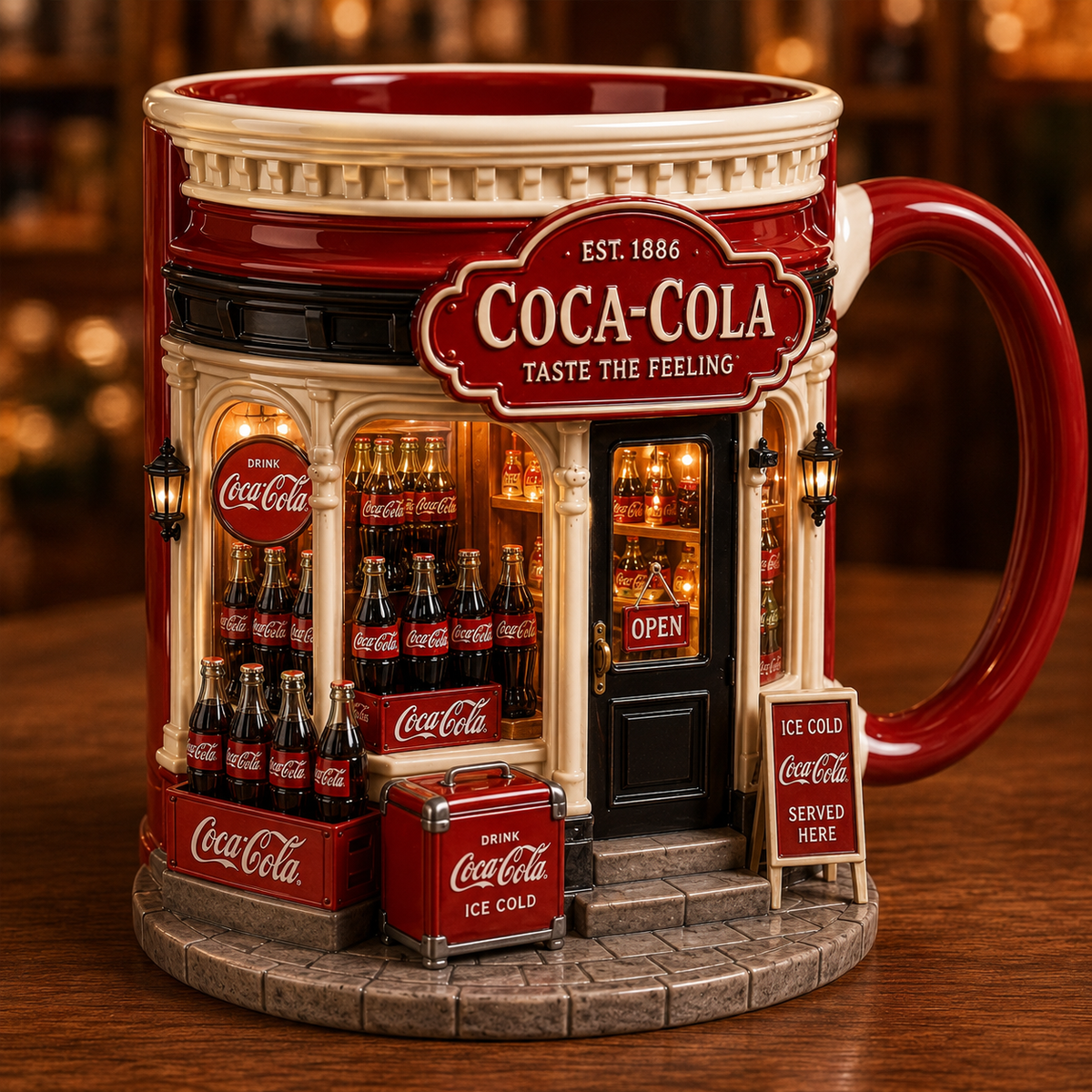 Cola Taste The Feeling Accent Mug V11, Cream Mug Gifts , Holiday Gifts