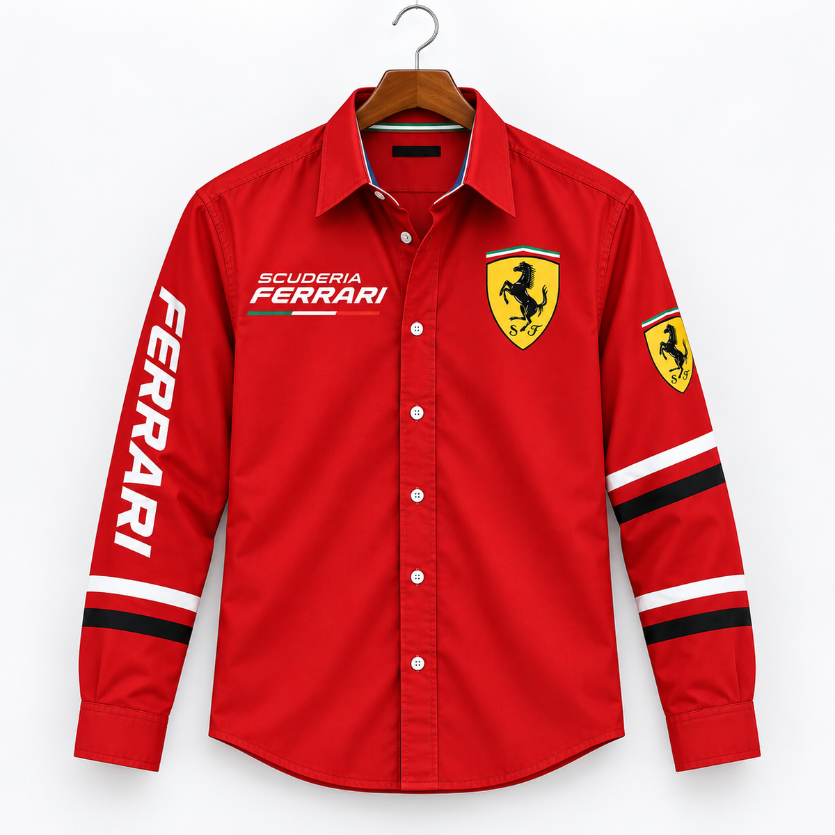 Scuderia Ferrar Racing Luxury Button-Up Shirt