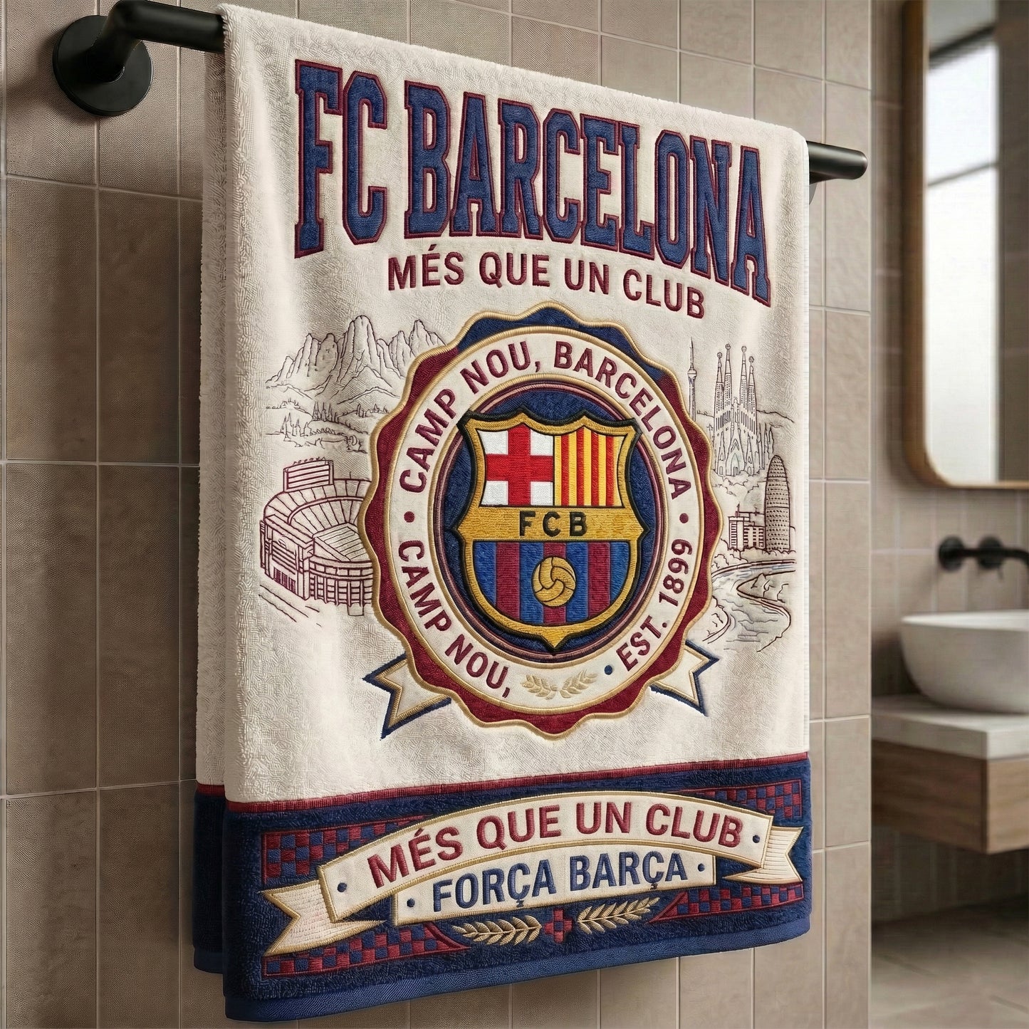 Barca EST. 1899 Premium Heritage Towel