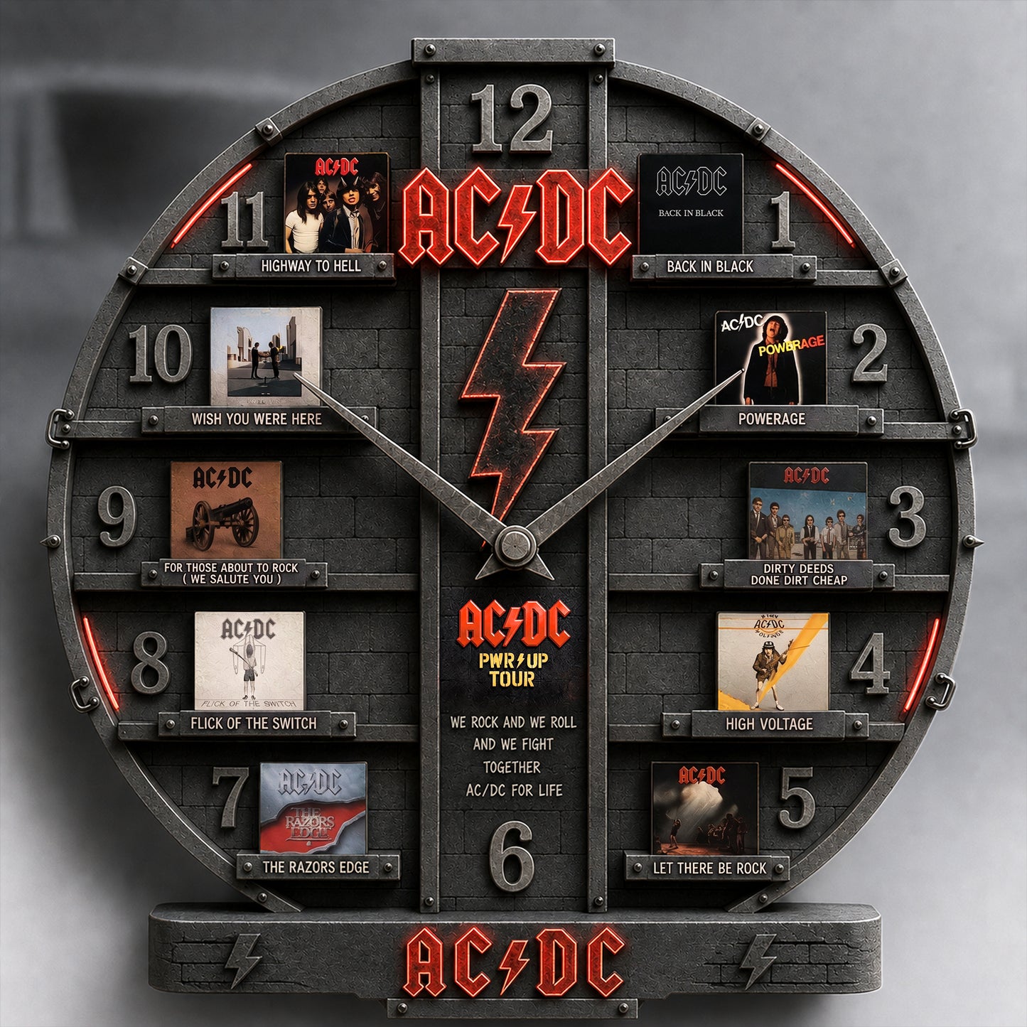 AC Albums Home Decorative 3D Visual Effect Acrylic Wall Clock V2