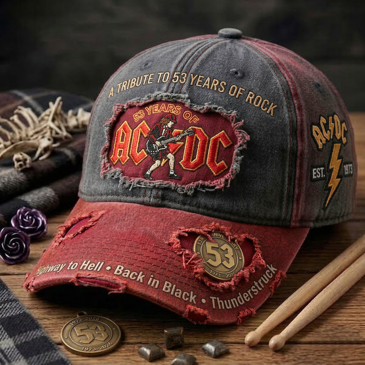 AC 53 Years Of Rock Cap V3, AC Vintage Classic Cap