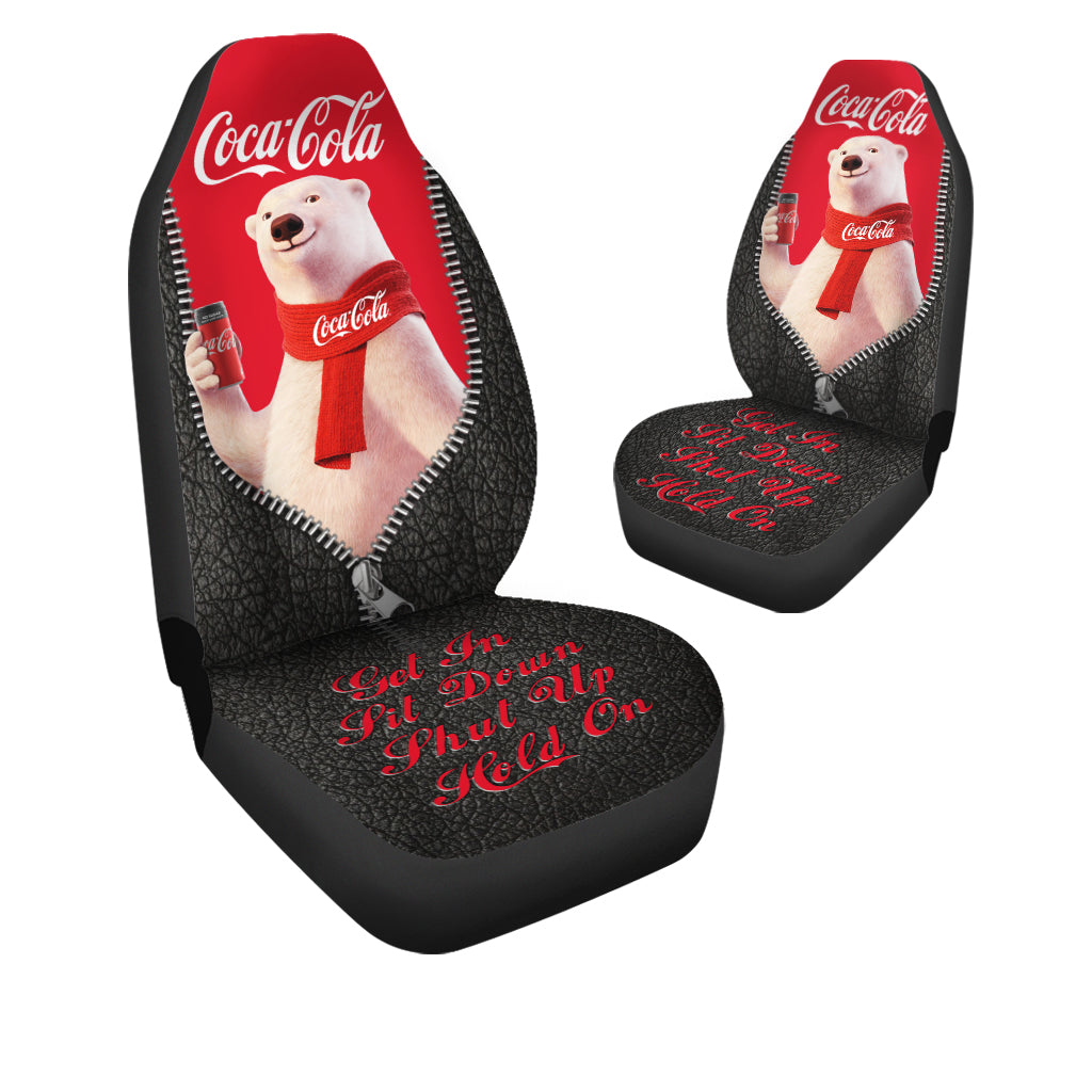 Cola Drinks Car Seat Covers Universal Fit - Set 2 V2