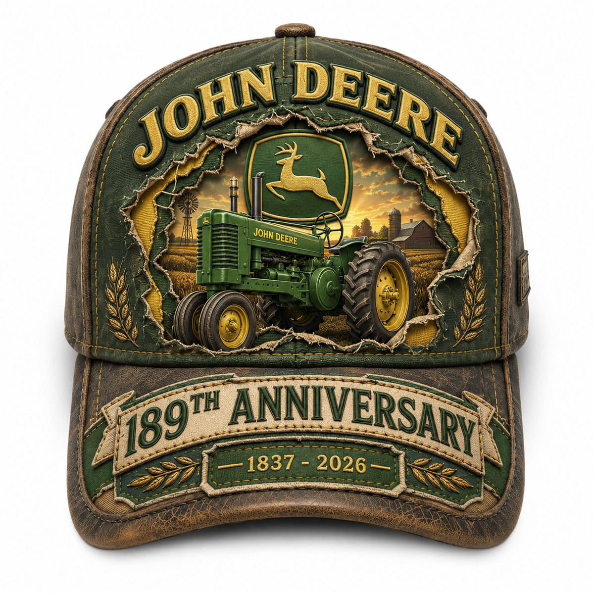 J.Deere 189th Anniversary Cap , J.Deere Vintage Cap