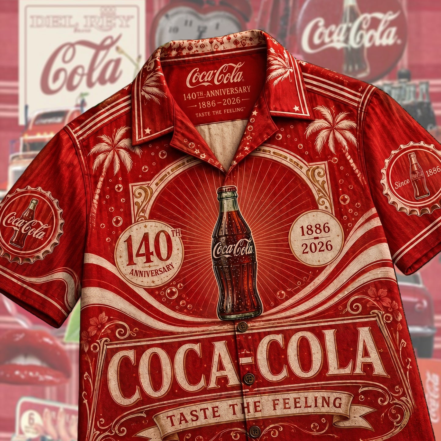 Cola 140th Anniversary Hawaii Shirt Beach Short V9