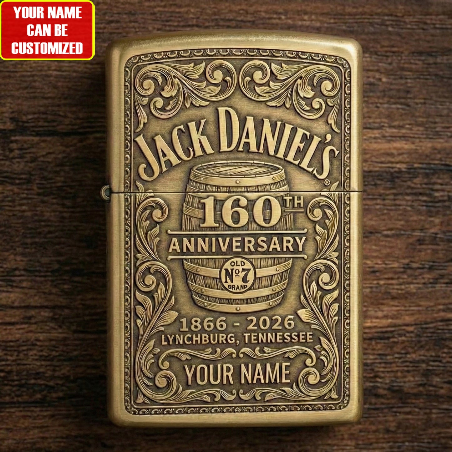 Personalized Jack Dani 160TH Anniversary Zippo Lighter