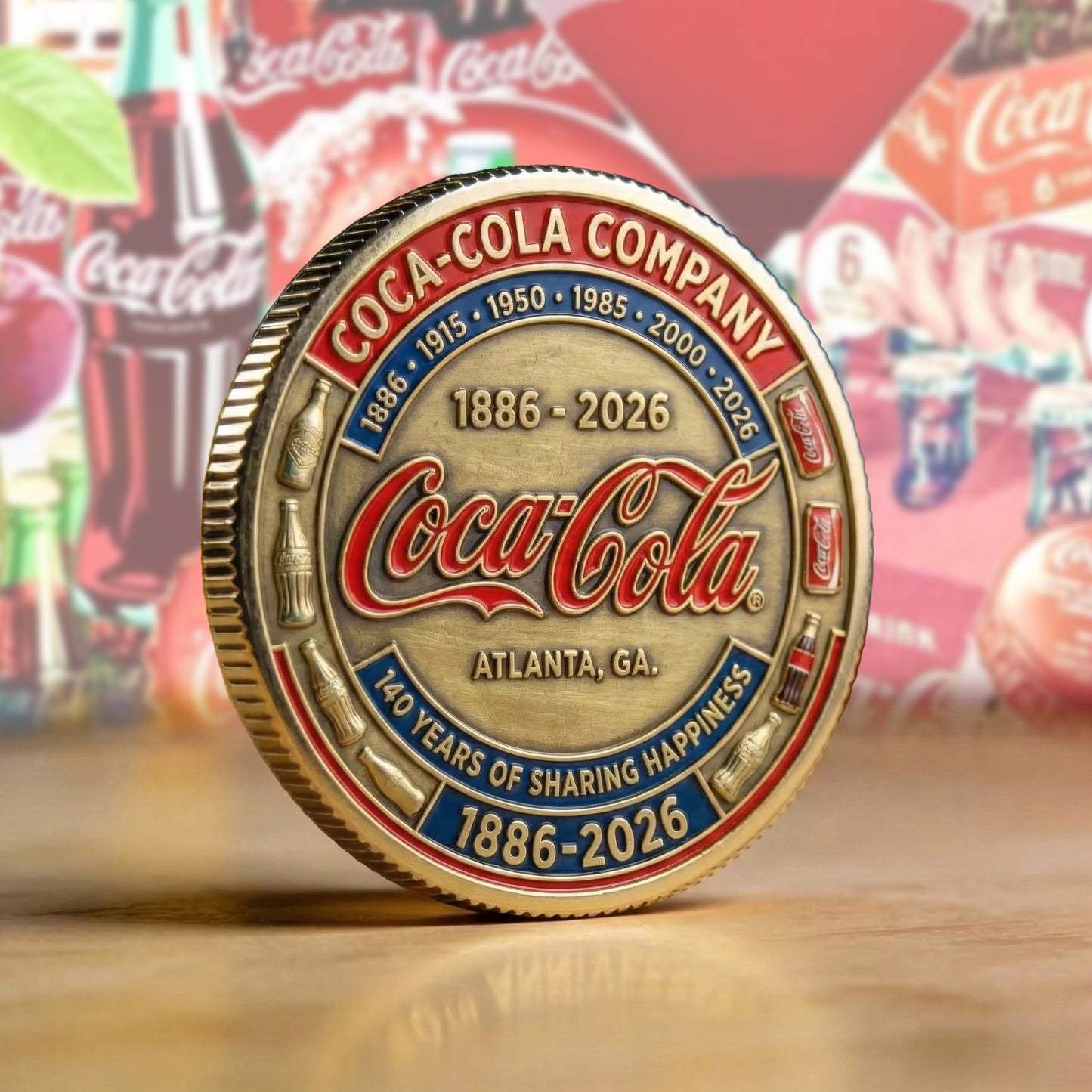 Cola 140TH Anniversary Commemorative Coin