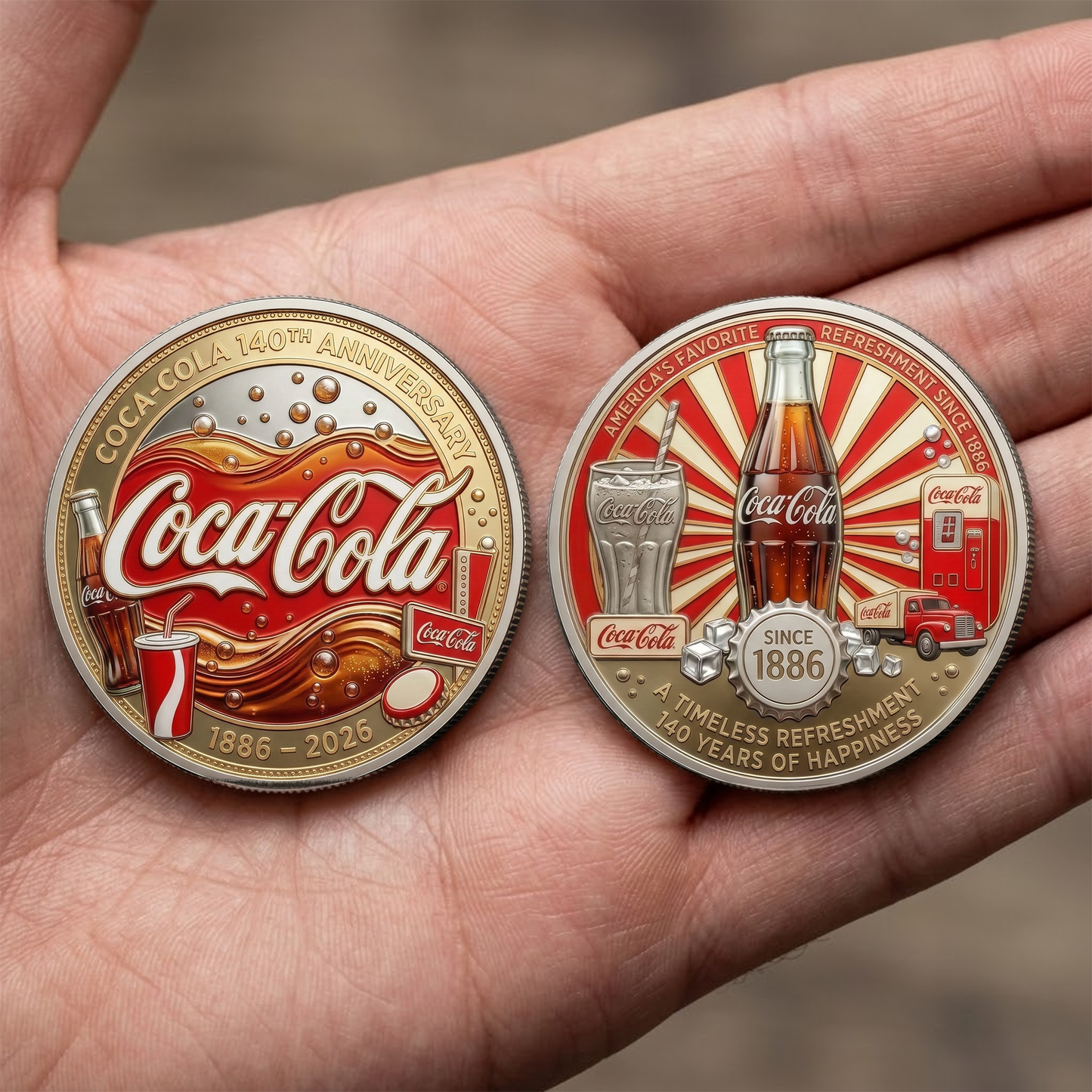 Cola 140th Anniversary Commemorative Coin V4