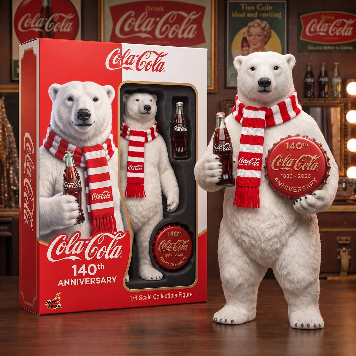 Cola Polar Bears 140th Anniversary Acrylic Plaque – Polar Bears Collector Gift