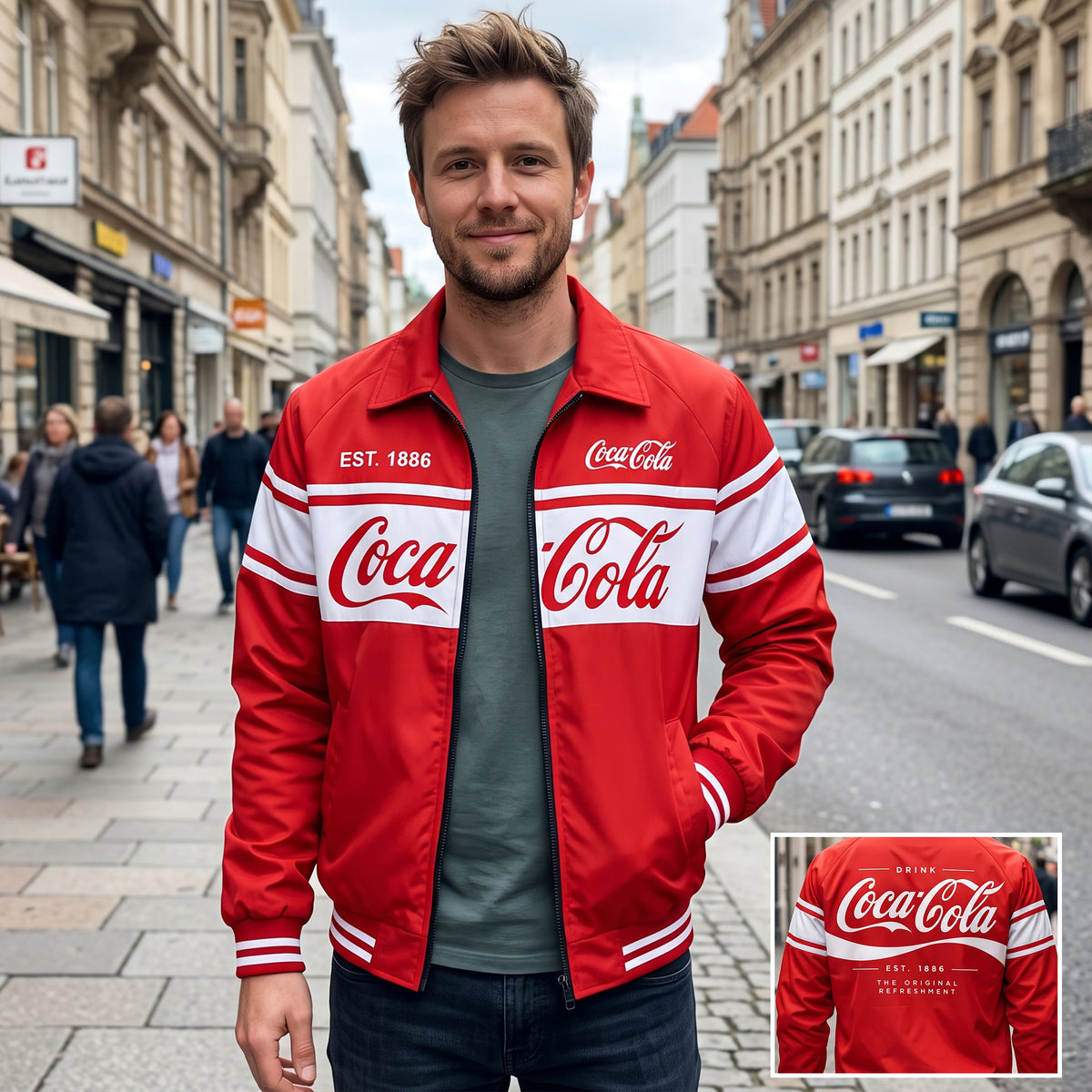 Cola EST. 1886 Classic Retro Zip-Up Jacket
