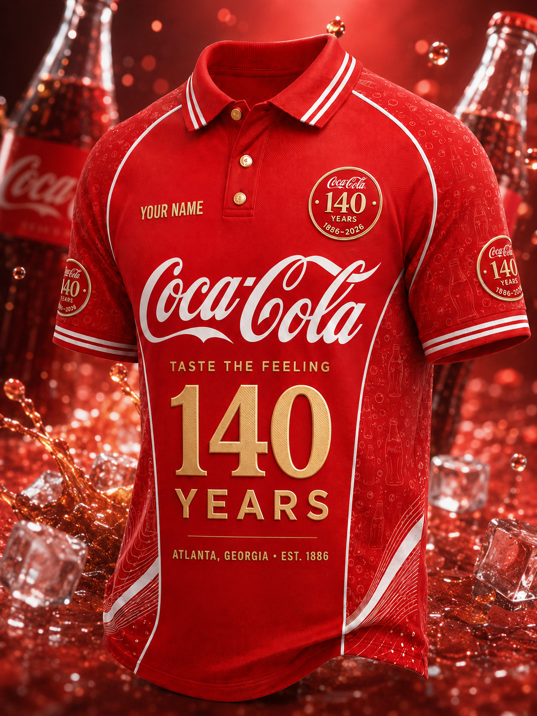 Cola 140th Anniversary Polo V9 , Cola Shirt , Cola 2026 Shirt