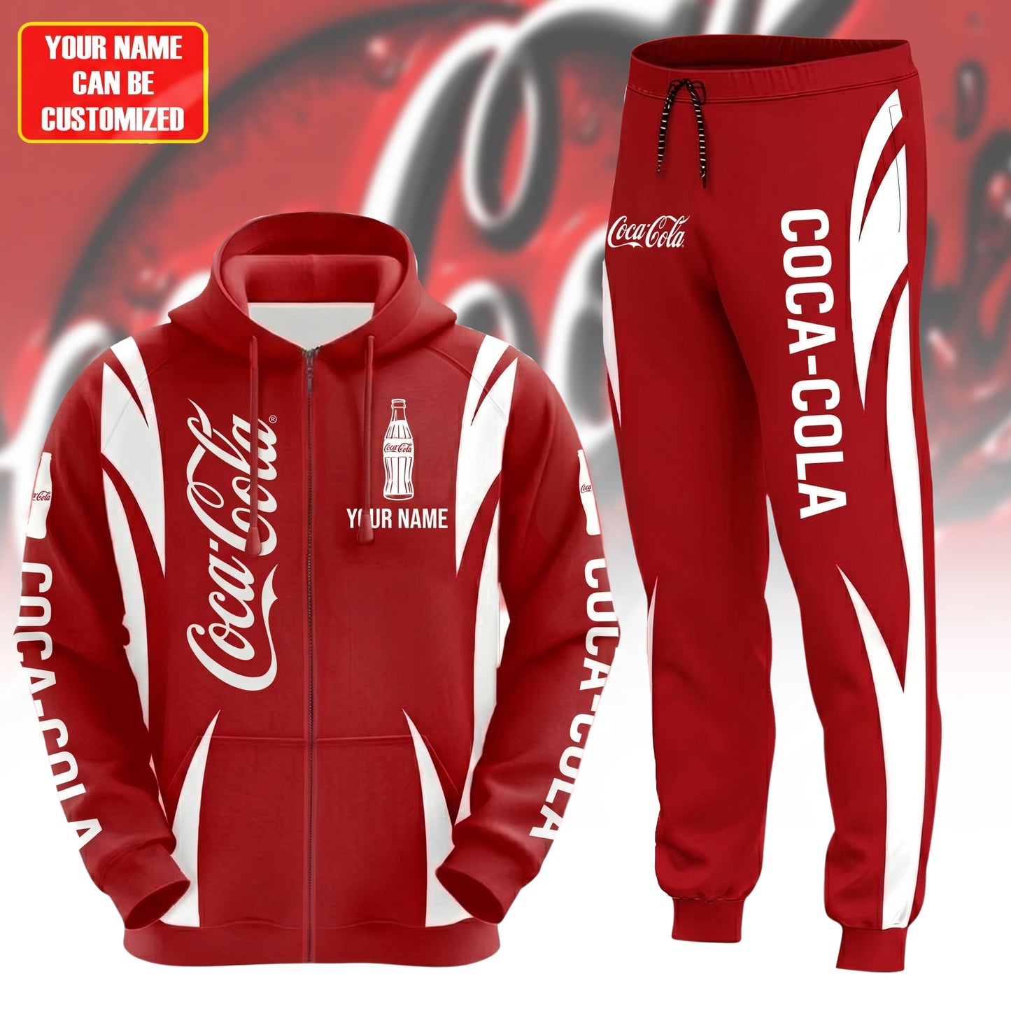 Personalized Cola EST. 1886 All Over Printed Hoodie And Sweatpants Set