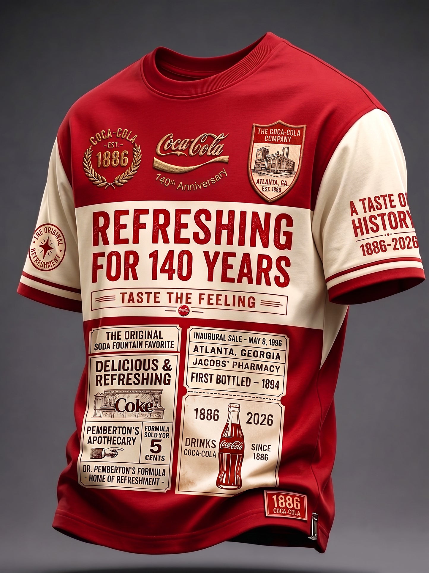 Cola 140th Anniversary T Shirt V8, Cola T-Shirt 2026