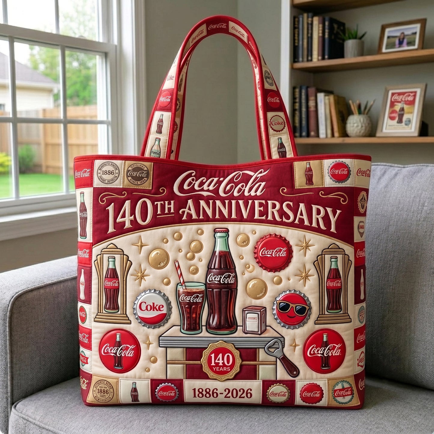Cola 140th Anniversary Quilted Tote Bag V2