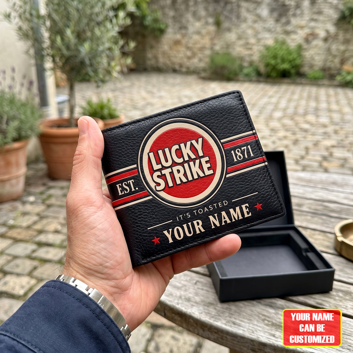 Lucky Strke It's Toasted Leather Wallet