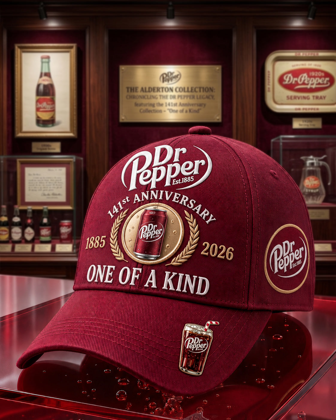 Dr Pepper 141st Anniversary Cap V5, Dr Pepper Vintage Cap