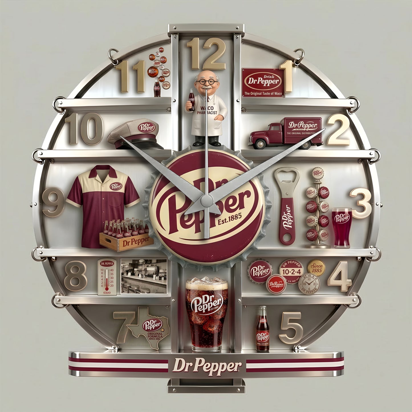 Dr Pep Home Decorative 3D Visual Effect Acrylic Wall Clock