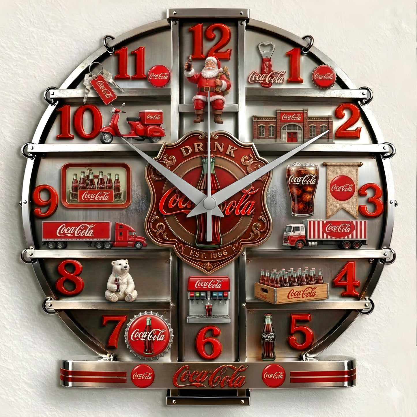 Cola Home Decorative 3D Visual Effect Acrylic Wall Clock V2