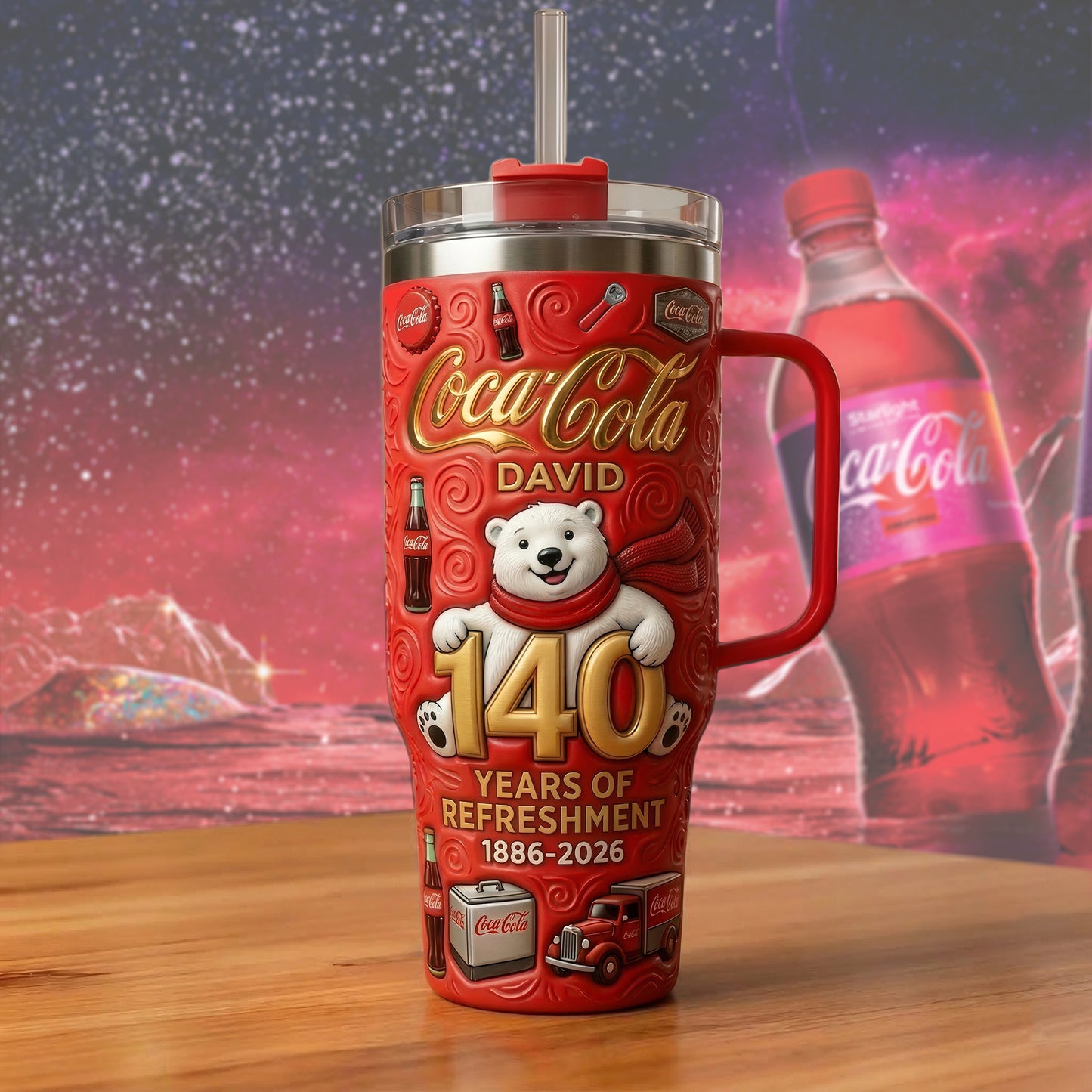 Cola 140 Years Anniversary Insulated Tumbler 30oz, Cola Tumbler 40oz
