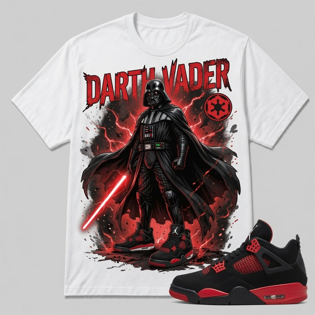 "DARTH" Shirt To Match AJ 4 Red Thunder, AJ 4 Matching Shirt