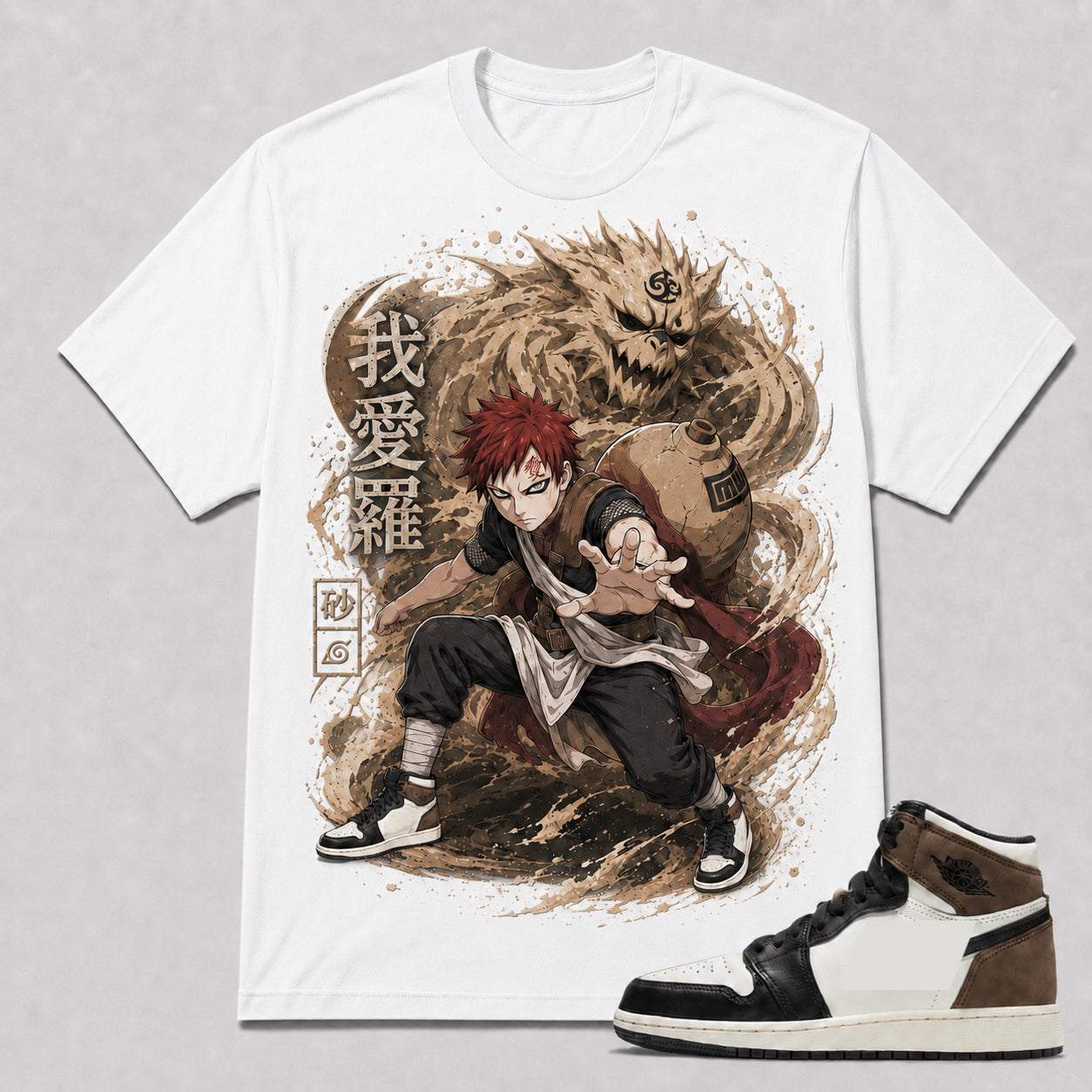 "GAARA" Shirt To Match AJ 1 HIGH ‘Dark Mocha’, AJ 1 Matching Shirt
