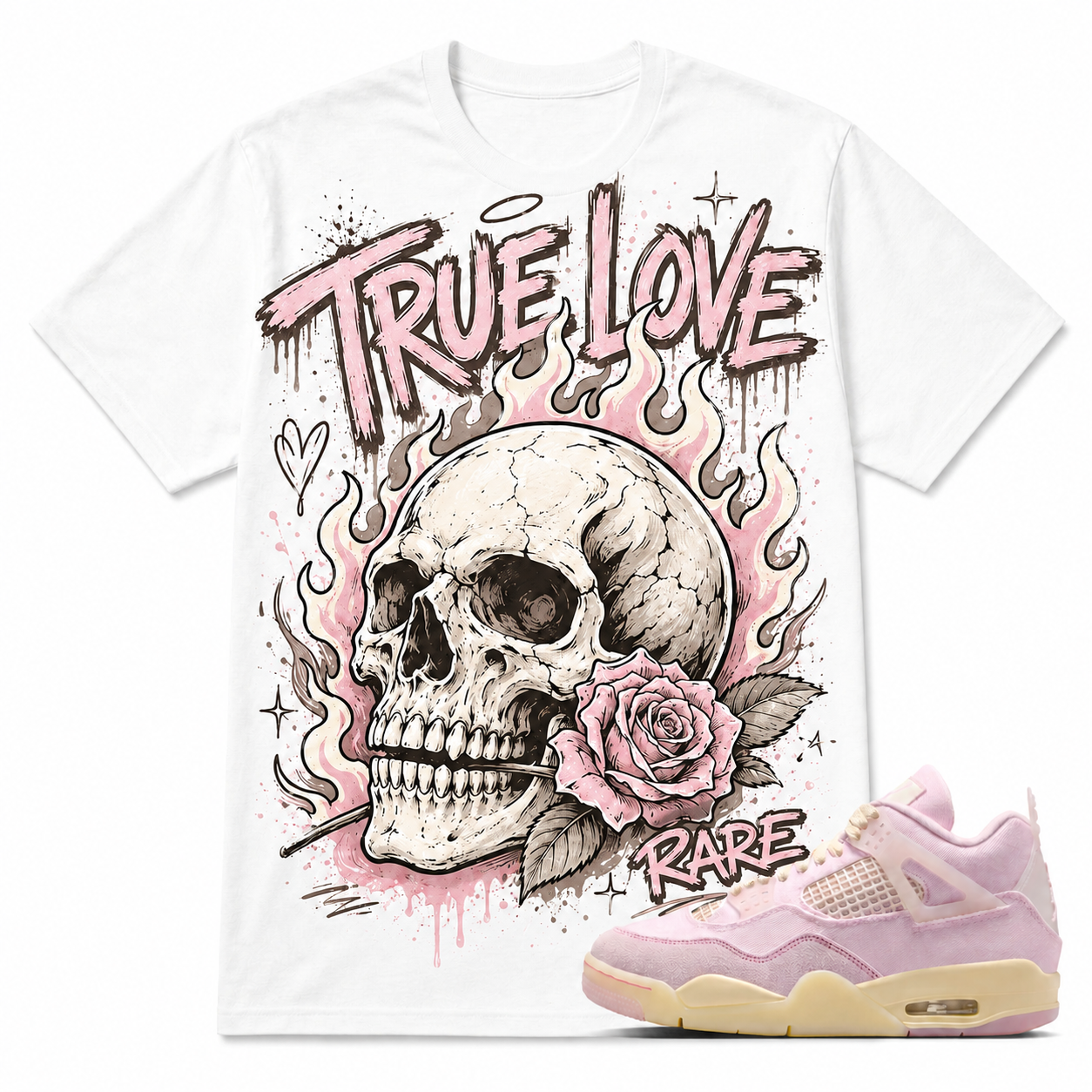 TRUE LOVE Shirt To Match AJ 4 Retro 'Pearl Pink and Iced Carmine', AJ 4 Matching Shirt