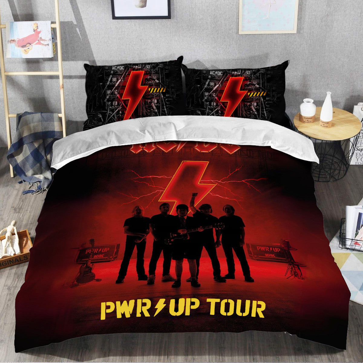 AC Power Up Tour All Over Printed Bedding Set Q310502