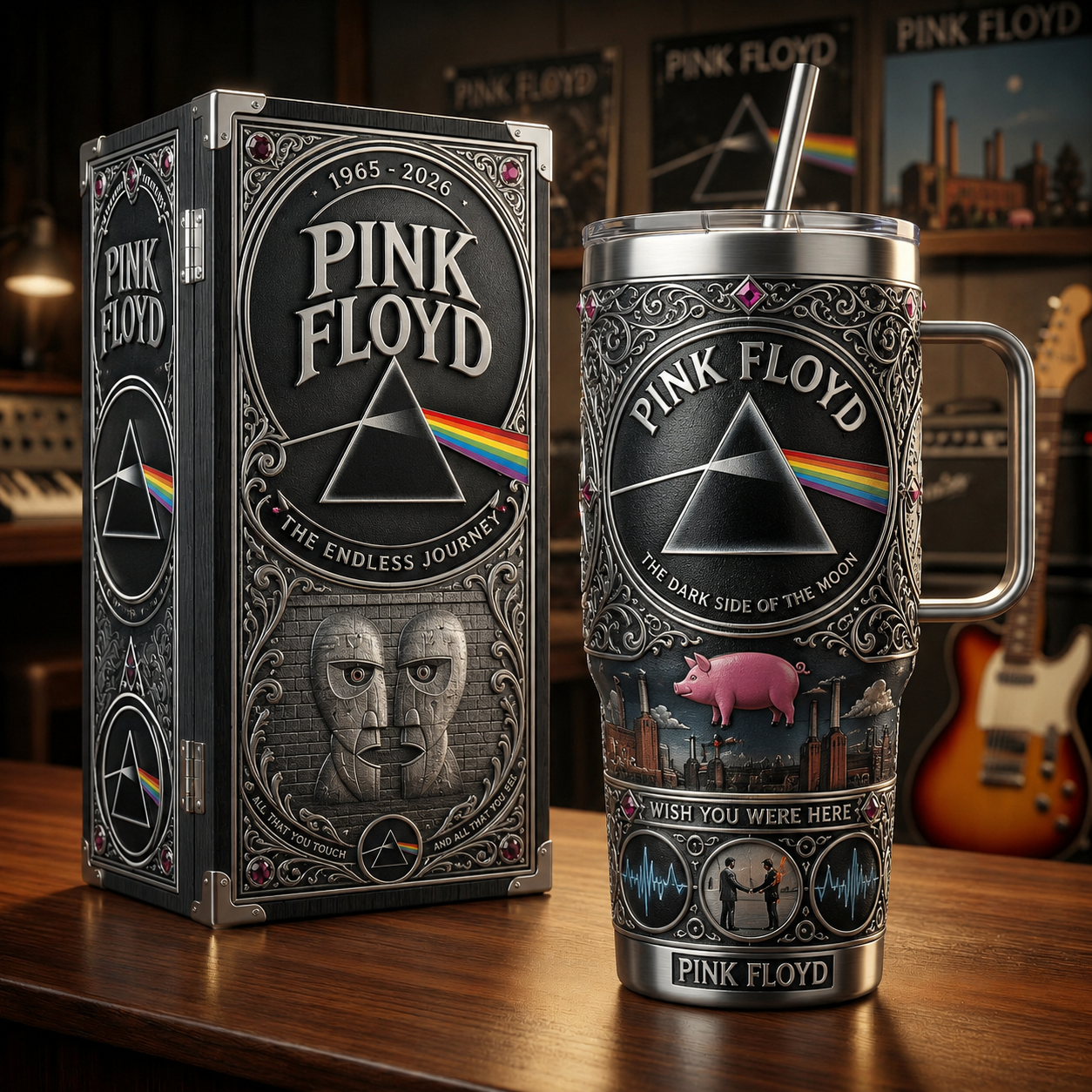 Pink Flyd Rock Insulated Tumbler 30oz , Pink Flyd Tumbler 40oz