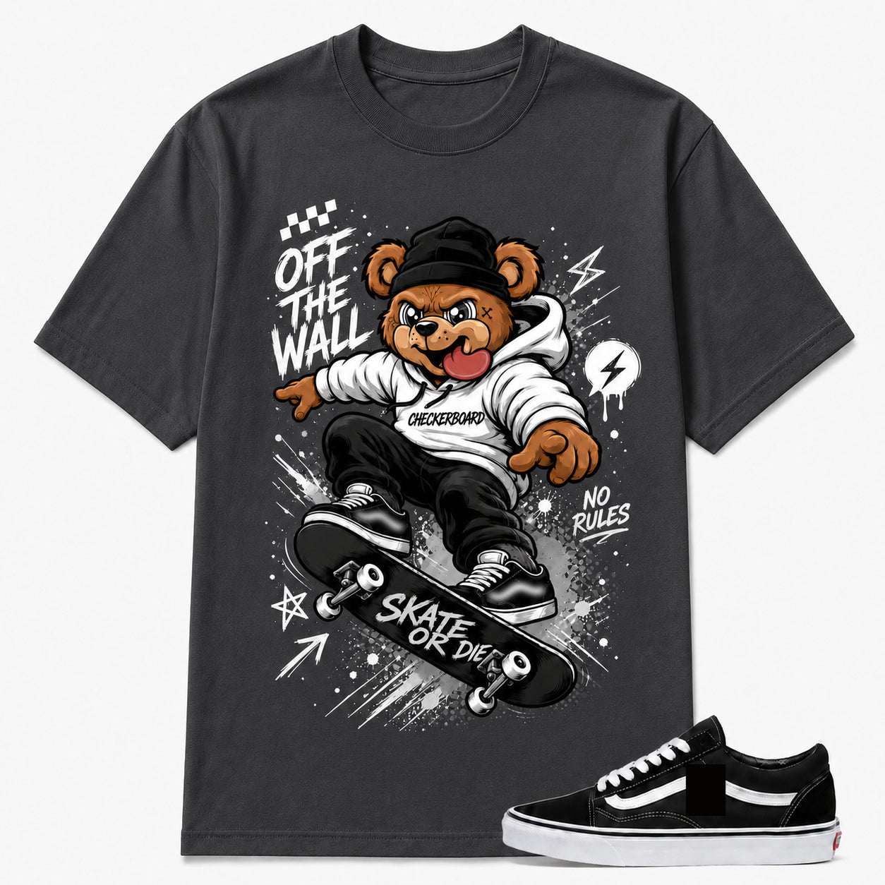 OFF THE WALL Shirt To Match Black Old Skool, Old Skool Matching Shirt
