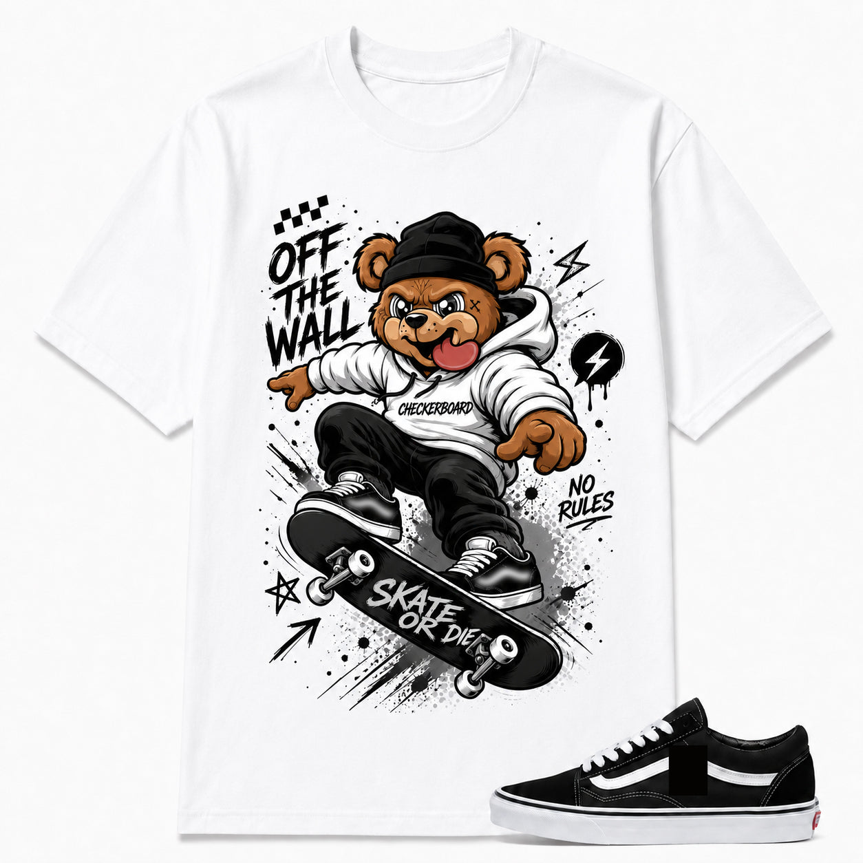 OFF THE WALL Shirt To Match Black Old Skool, Old Skool Matching Shirt