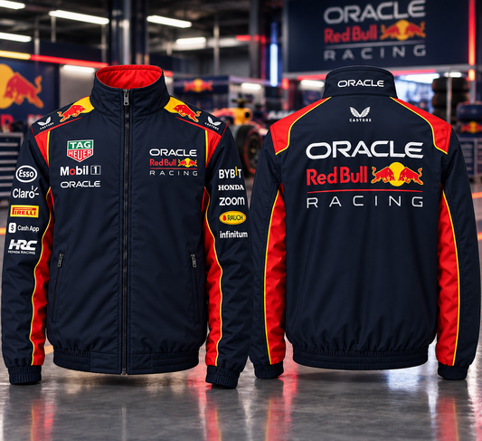 Oracle RedBll Racing Zipper Stand Collar Jacket 3D