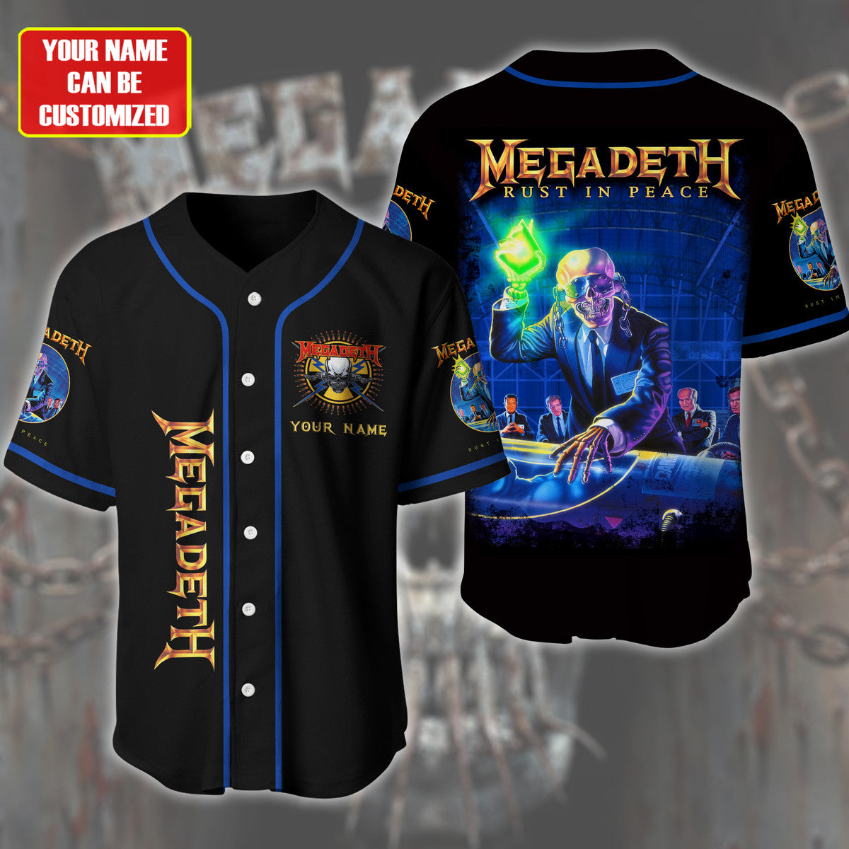 Personalized Mgd Peace - Baseball Jersey Shirt 3D Q280703