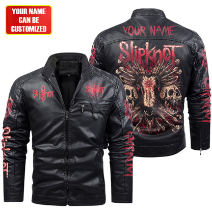 Personalized Sk Q2 Fleece Leather Jacket Q140908