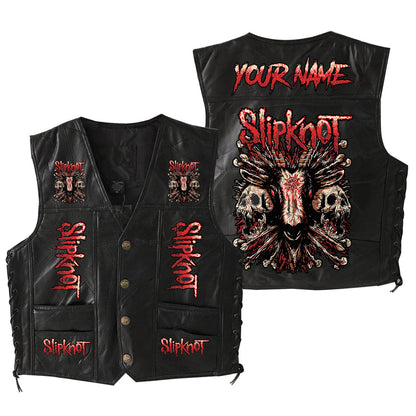 Personalized SK Q2 Sleeveless Leather Vest Jacket V2 Q051001