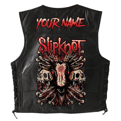 Personalized SK Q2 Sleeveless Leather Vest Jacket V2 Q051001