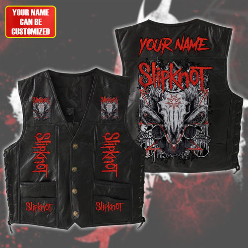 Personalized SK Q3 Sleeveless Leather Vest Jacket V2 Q051002