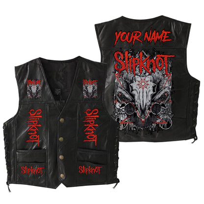 Personalized SK Q3 Sleeveless Leather Vest Jacket V2 Q051002